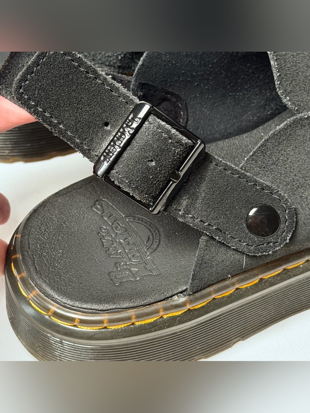 Dr. Martens Carlson Slingback Mules Leather Black Size 7 US M Size 8 US L - Picture 6 of 10